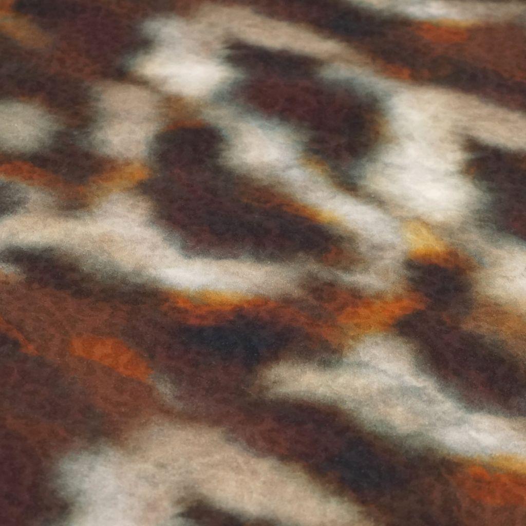 Viskose Druck Leo Jacquard Tie-Dye braun B-Quali